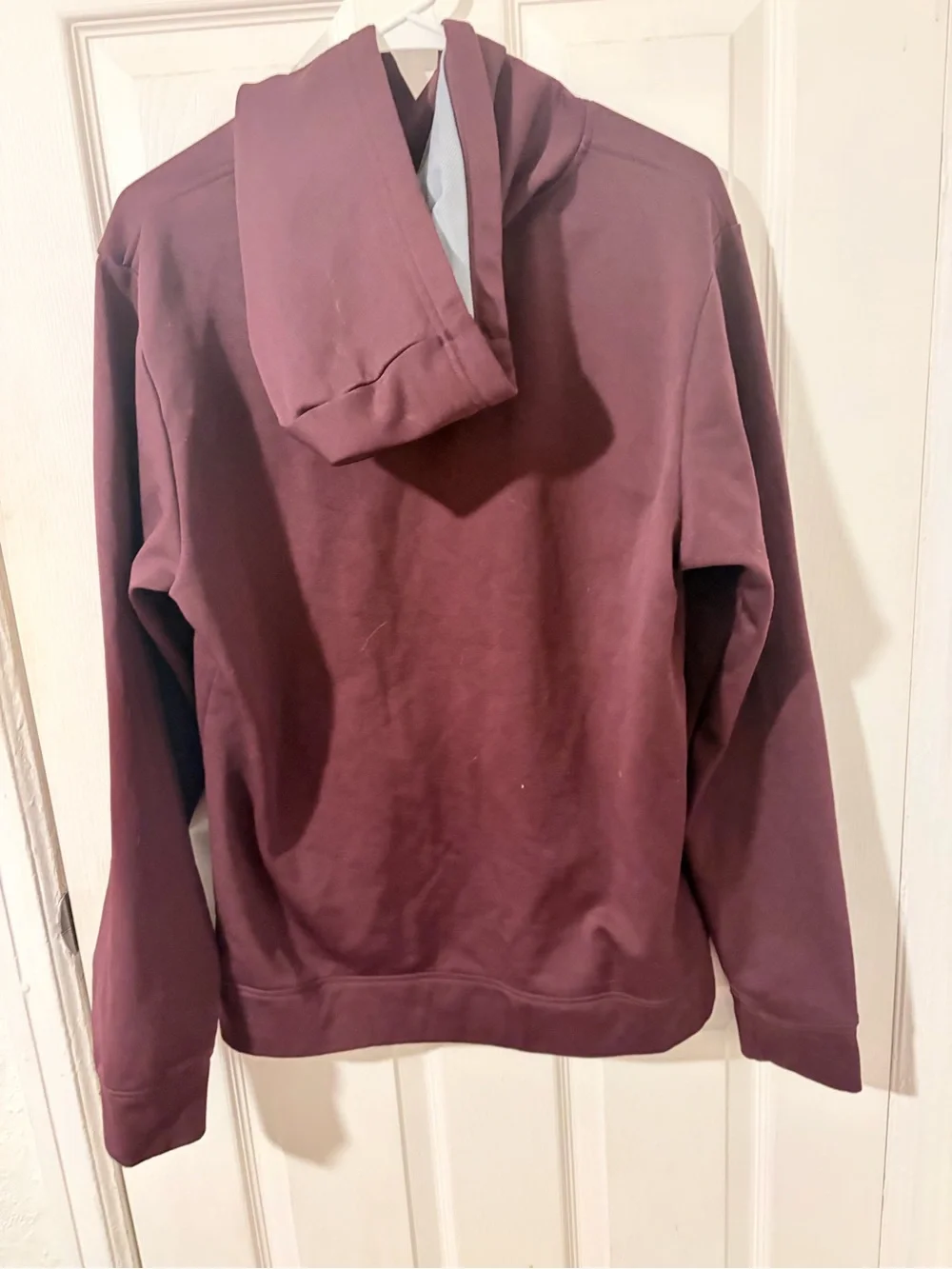 The North Face Men's Maroon Pullover Hoodie with Logo